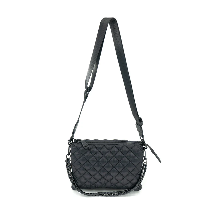 Quilted Crossbody w/ Chain