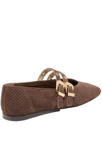 Baylee Grommet Suede Flat