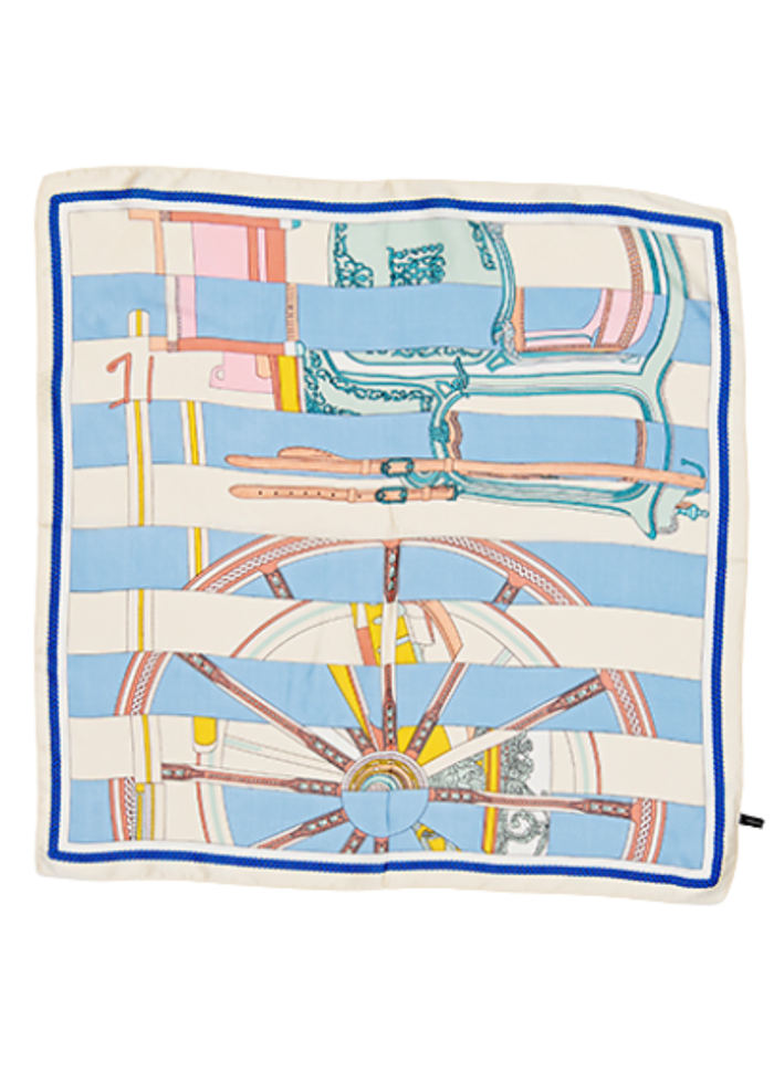 Wheel & Belt Print Silky Bandana