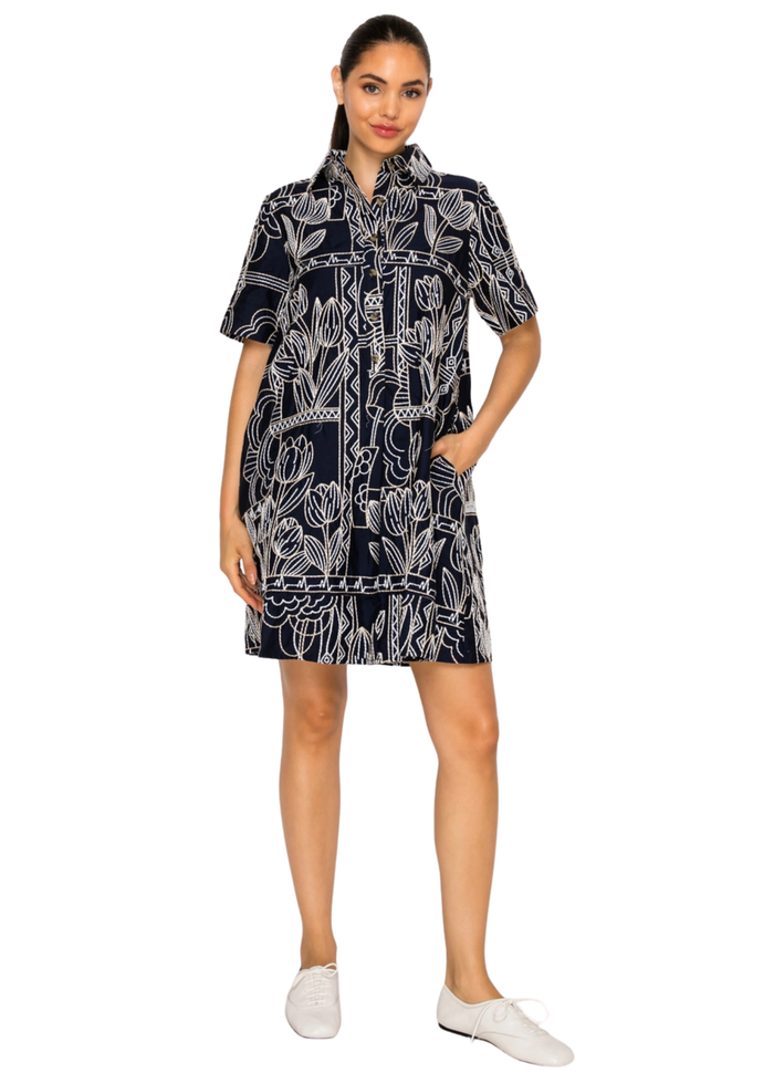 Selene's Stitch Shirt Dress