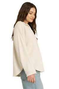 Chiara Cozy Oatmeal Collared Pullover