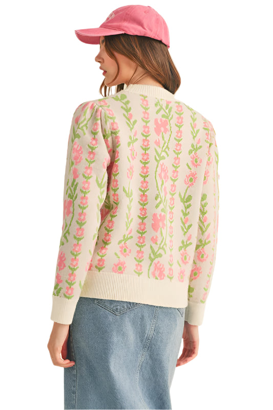 Floral Knit Sweater