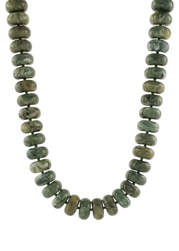 Marble Rondelle Bead Neckalce