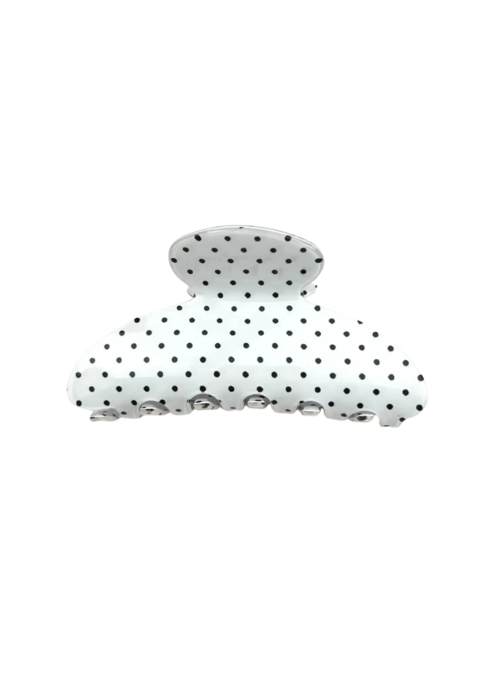 Classic Polka Dot Half Round Hair Clip