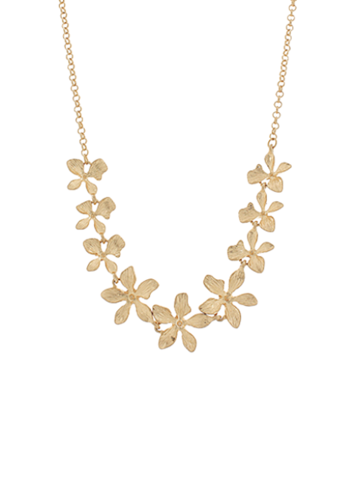 Multi Flower Linked Necklace