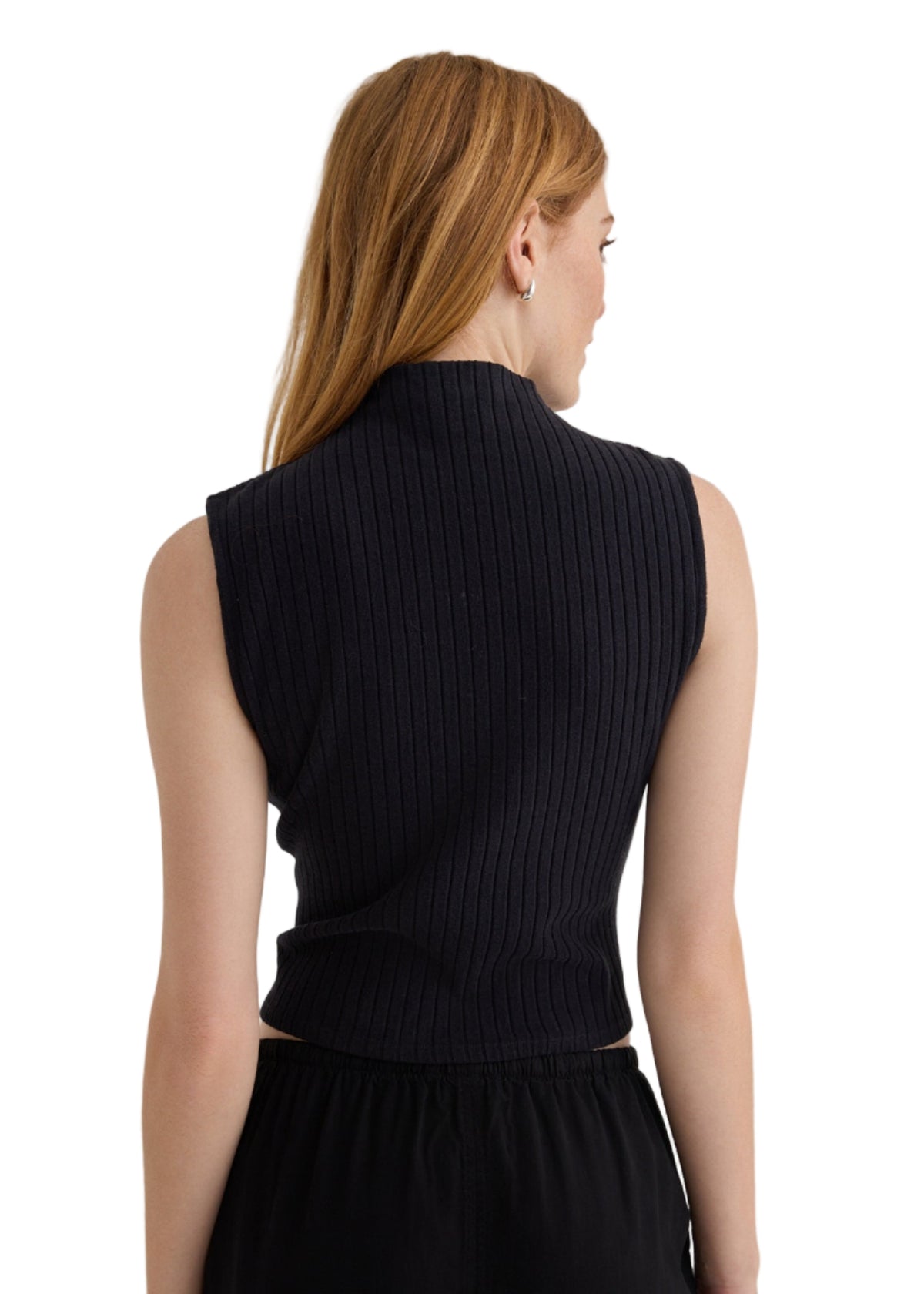 Sleeveless Mock Neck Top - Black – Soca Clothing