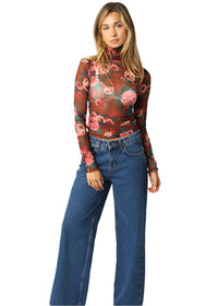 Ellen Floral Mesh Top
