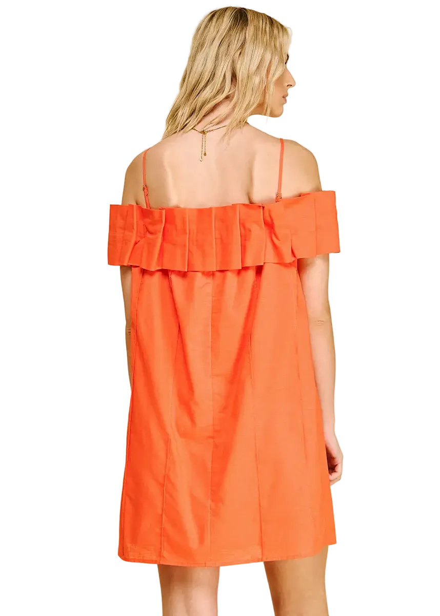 Ruffled Off Shoulder Mini Dress