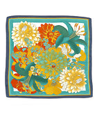 Multi Floral Print Silky Bandana Scarf