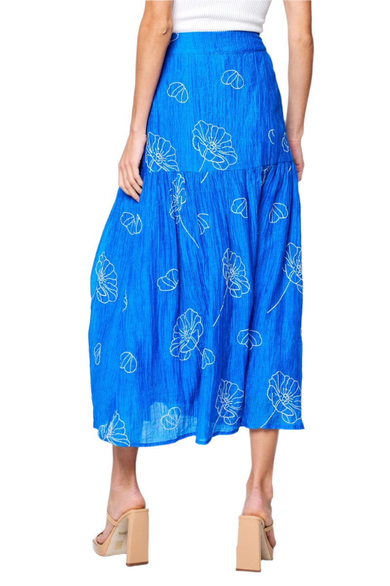 Laurena Embroidered Button Down Skirt