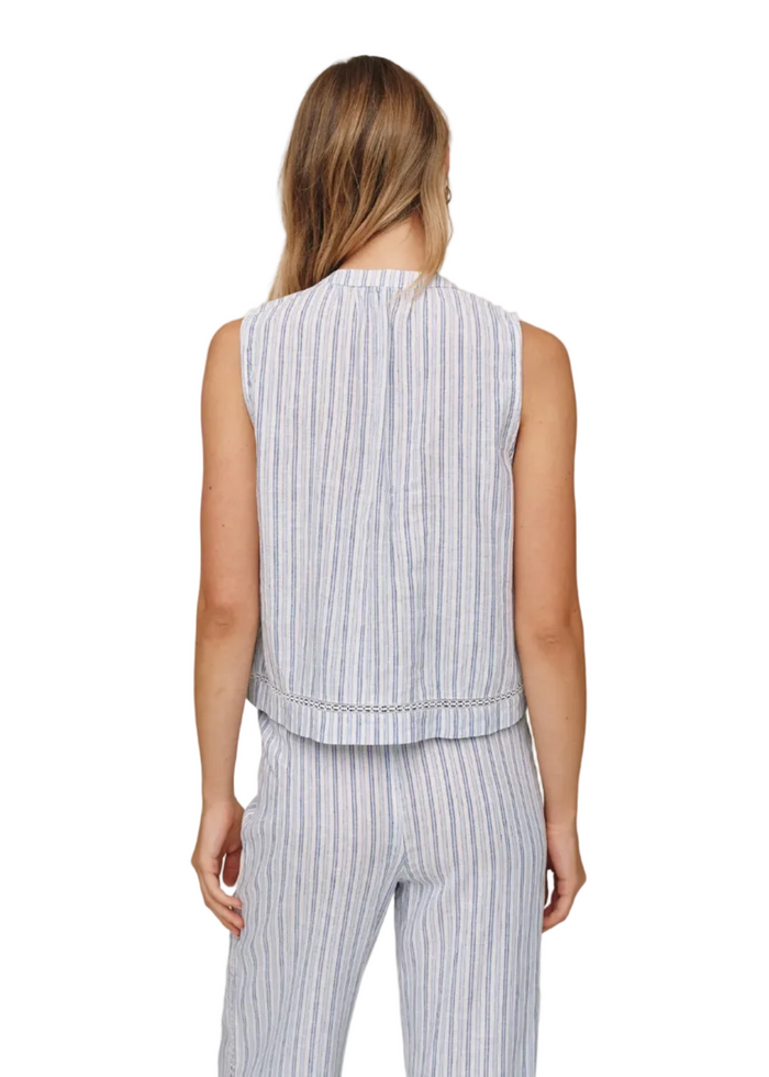 Sleeveless Button Front