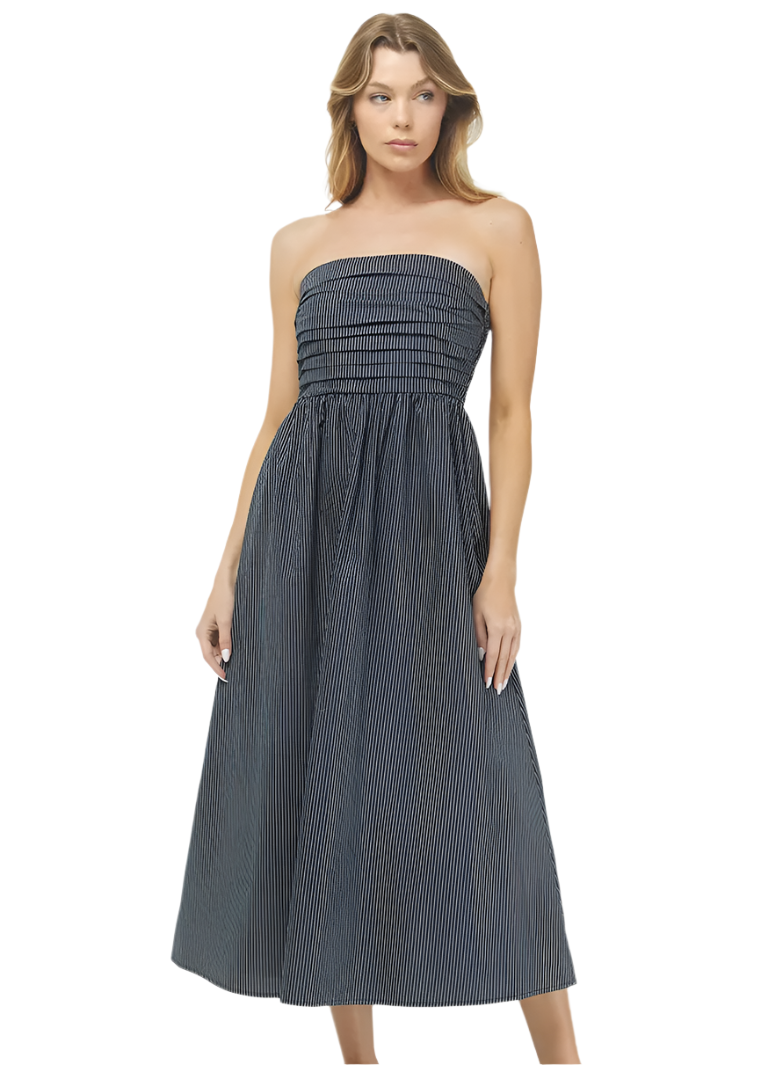 Tube Striped Maxi Dress
