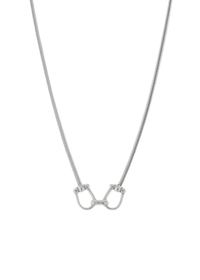 Linked Horseshoe Snake Chain Necklace - Gold