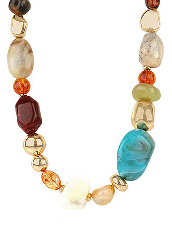 Marble Bead Necklace - Multi