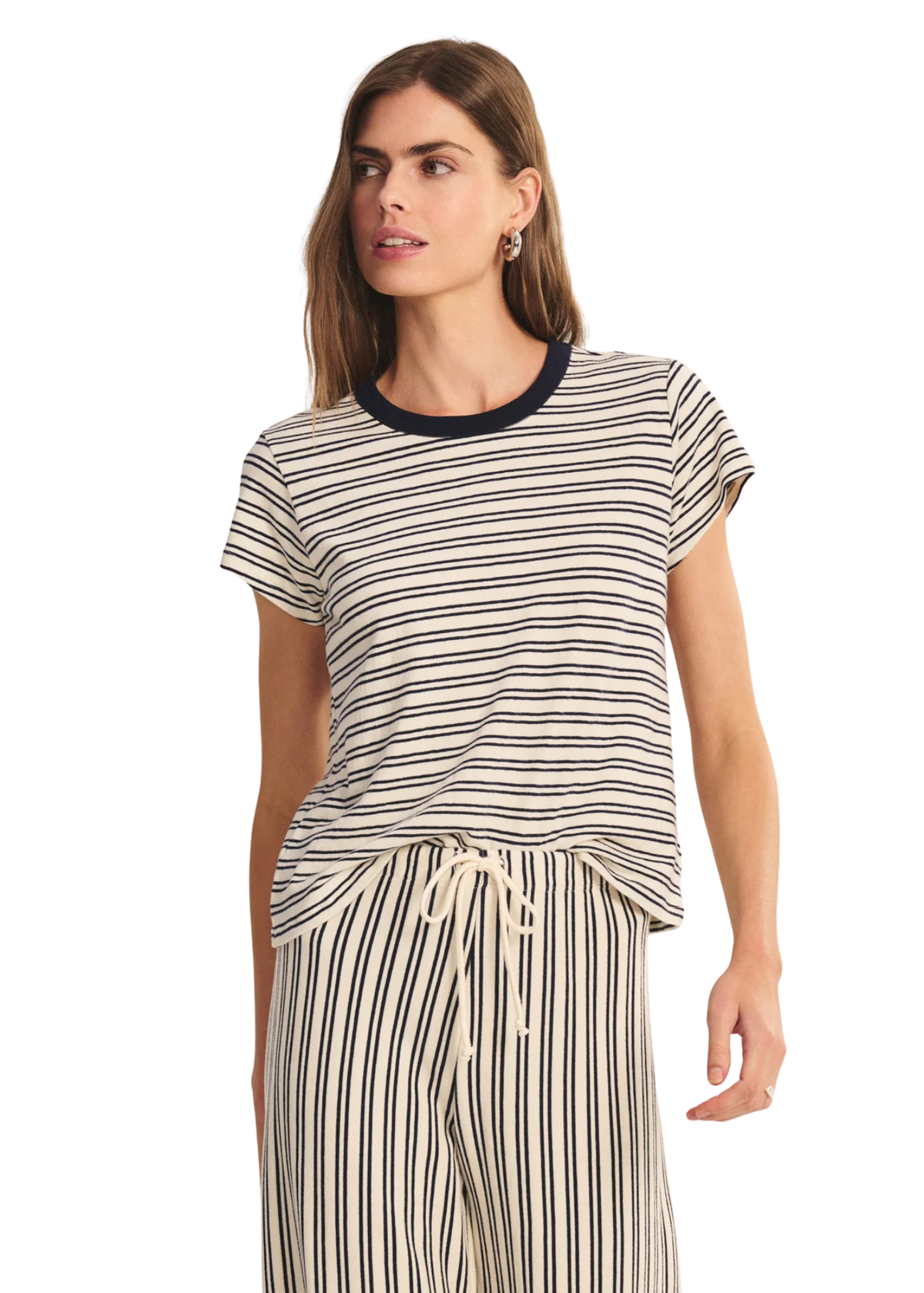 Foster Striped Jersey Top