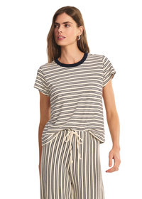 Foster Striped Jersey Top