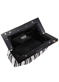 Margot Stripe Straw Clutch