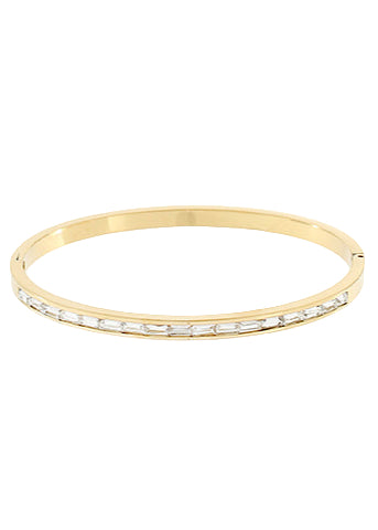 Pave Baguette Bangle Bracelet