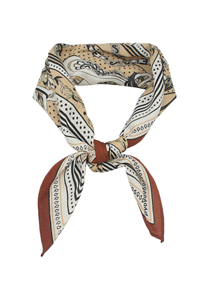 Retro Paisley Print Bandana Scarf