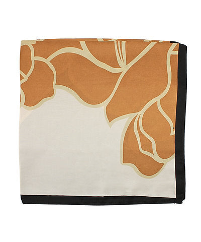 Printed Bandana Scarf - Brown