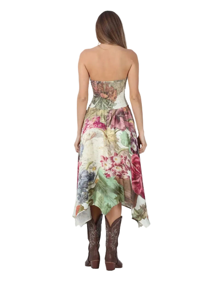 Josephine Strapless Midi Dress
