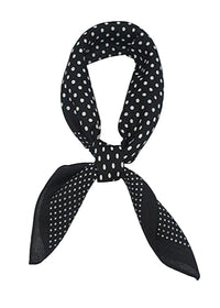 Rosette & Polka Dot Print Scarf