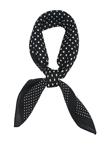Rosette & Polka Dot Print Scarf