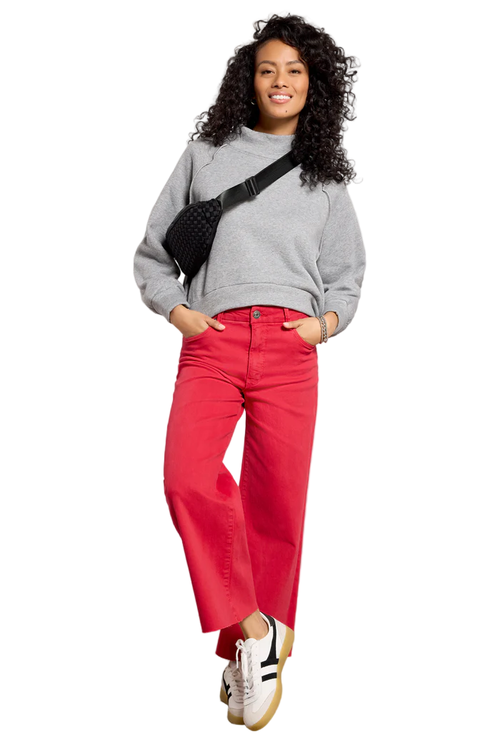 Meg High Rise Ab Wide Leg