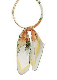 Silk Scarf Wrapped Collar Necklace