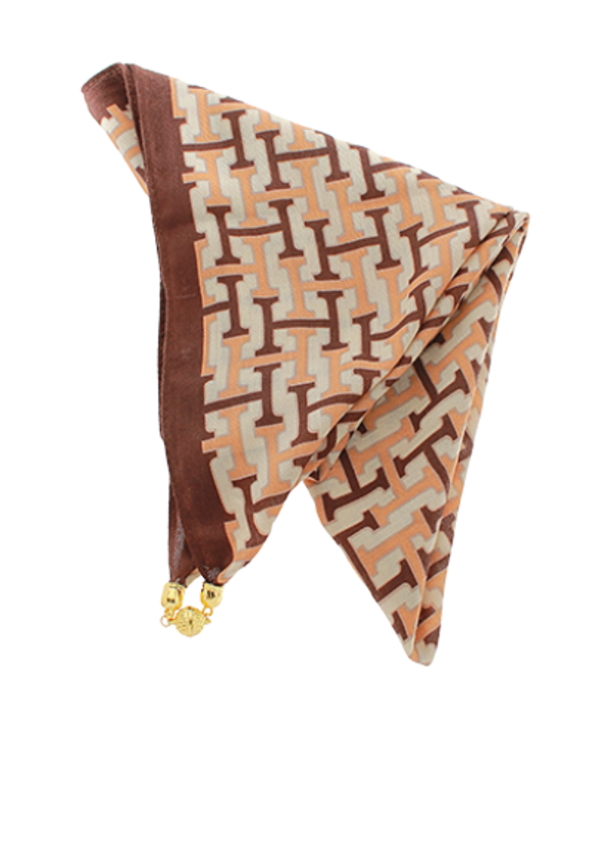 Metal Magnet Alphabet Print Scarf Necklace