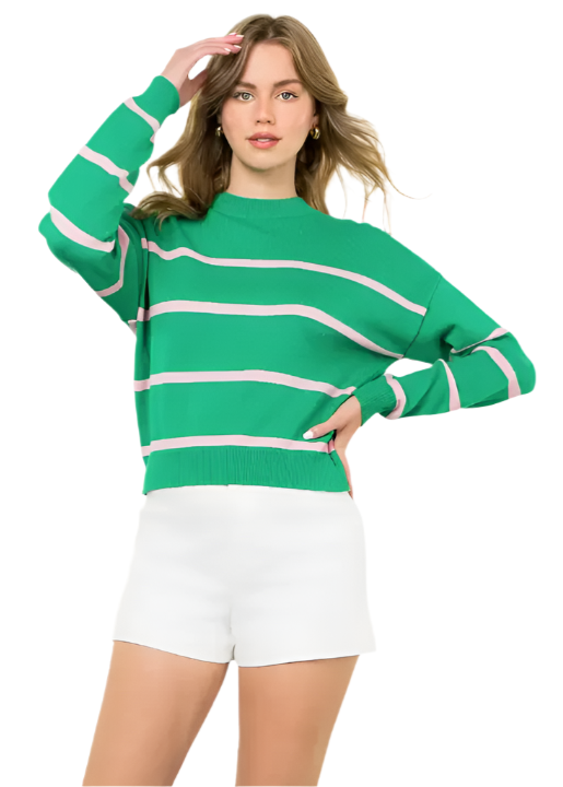 Striped Long Sleeve Sweater