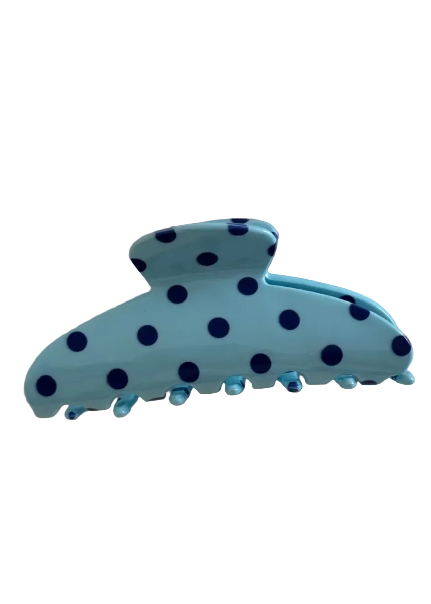 Stylish Polka Dots Large Acetate Hair Claw