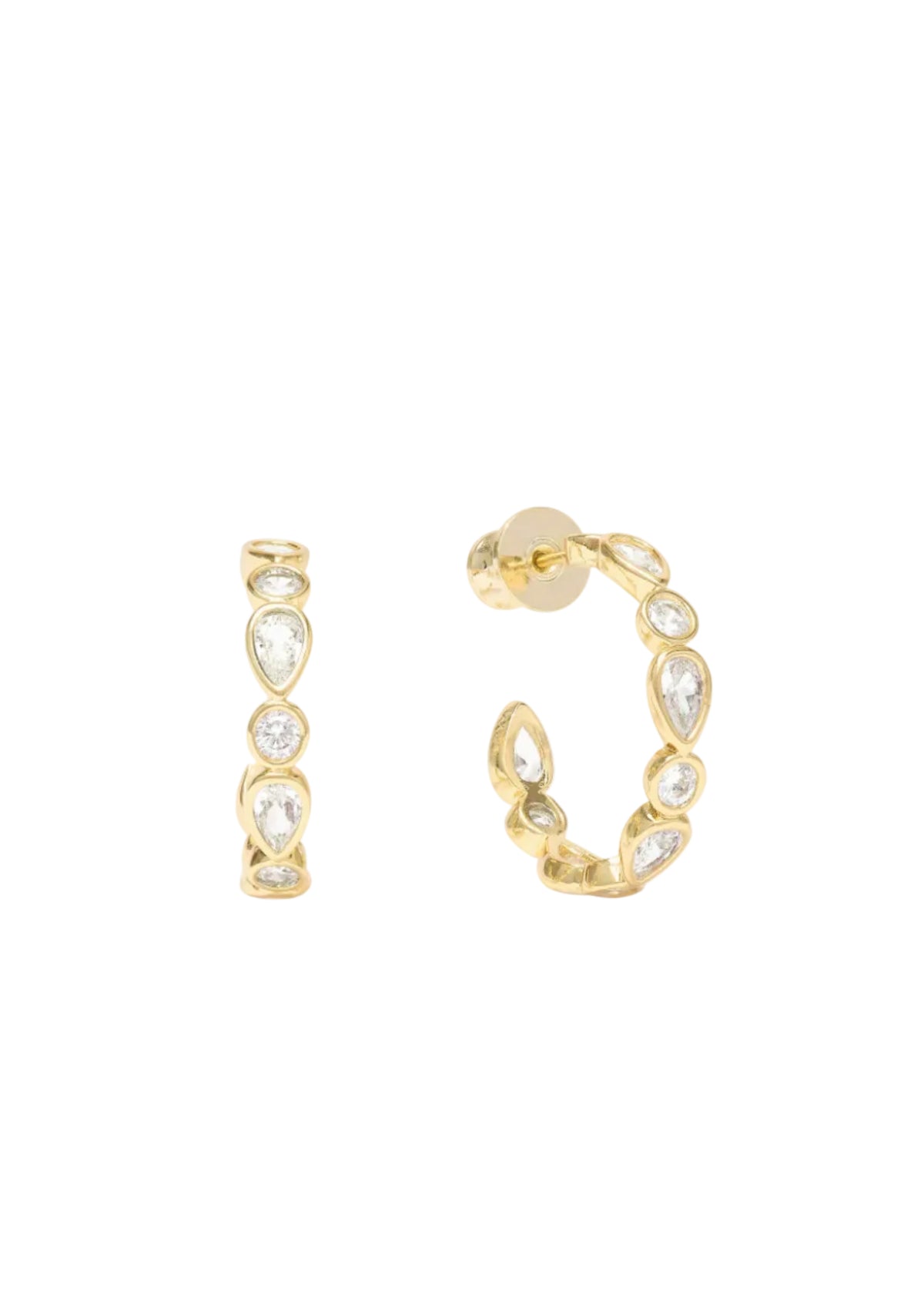 Isla Hoops .75' - Gld/Wht
