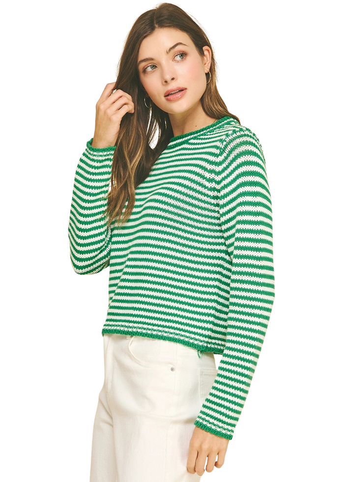 Striped Crew Neck Sweater