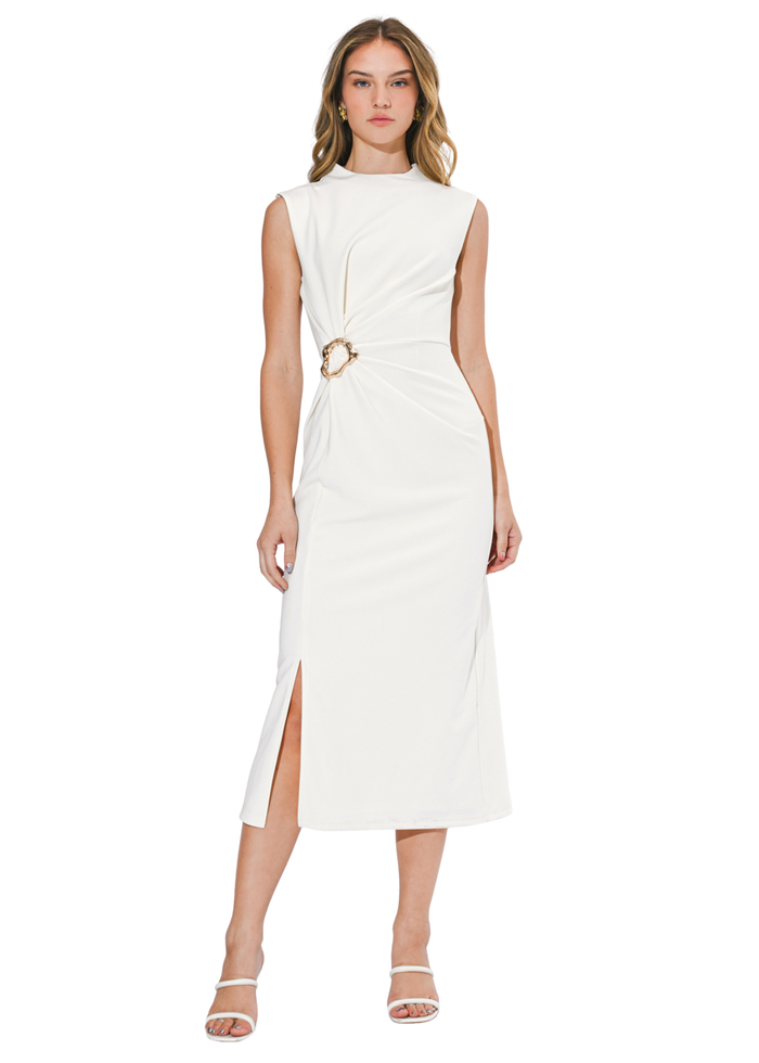 Lydia Twisted Waist Midi Dress