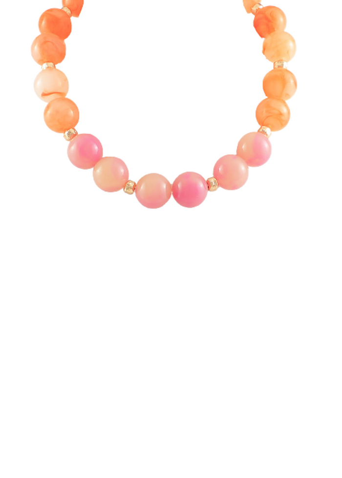 Acrylic Ball Beaded Necklace