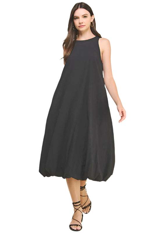 Bubble Hem Midi Dress