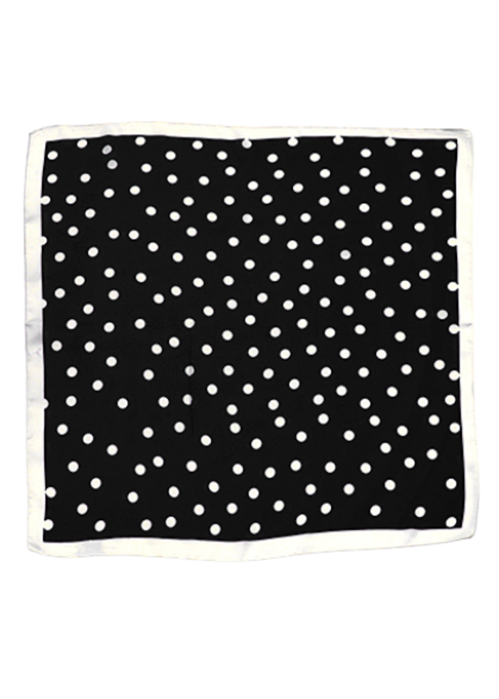 Polka Dot Print Silky Bandana Scarf