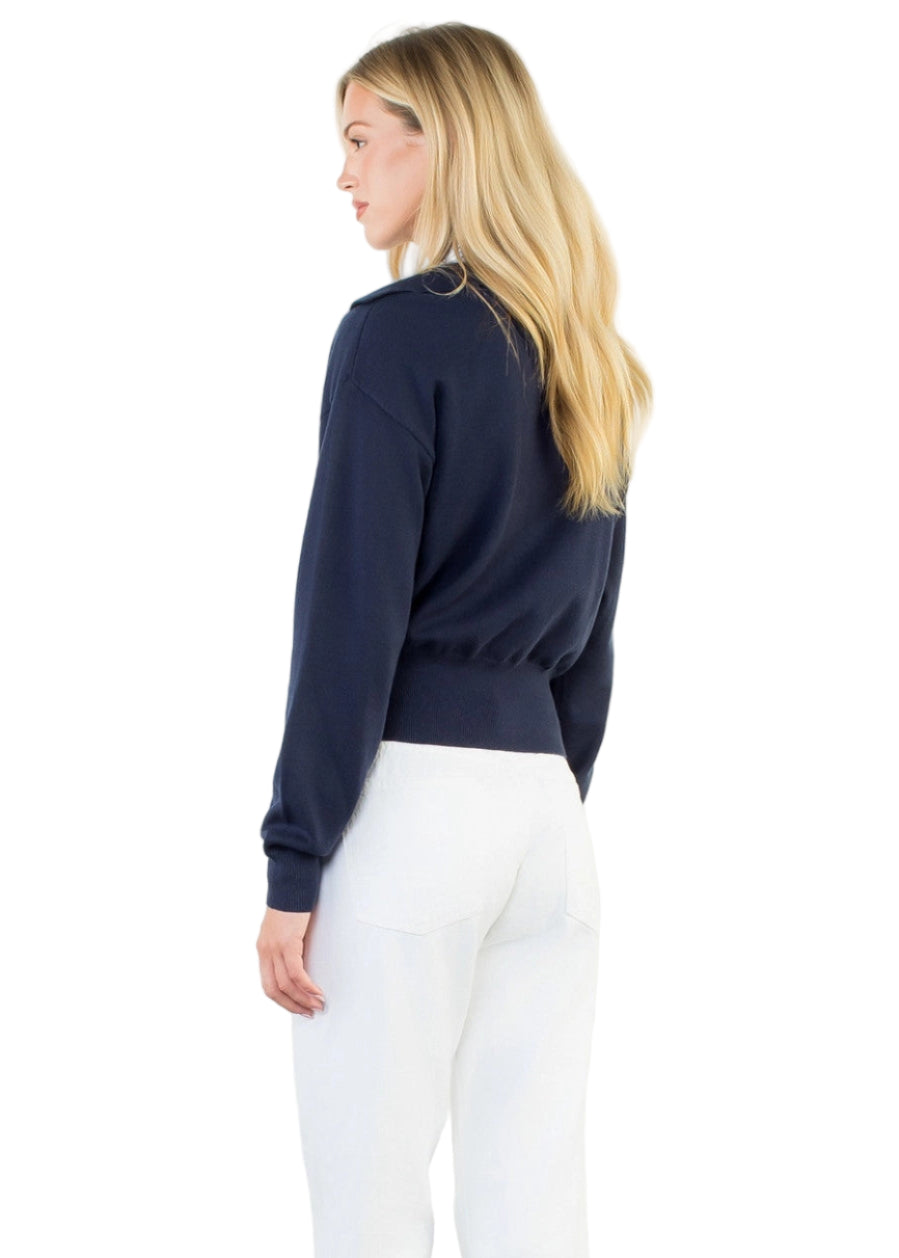 Collared Knit Sweater Top