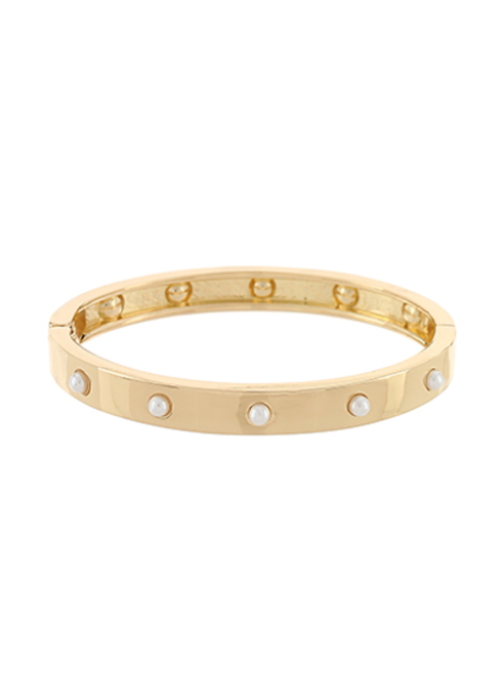 Pearl Station Bangle Bracelet
