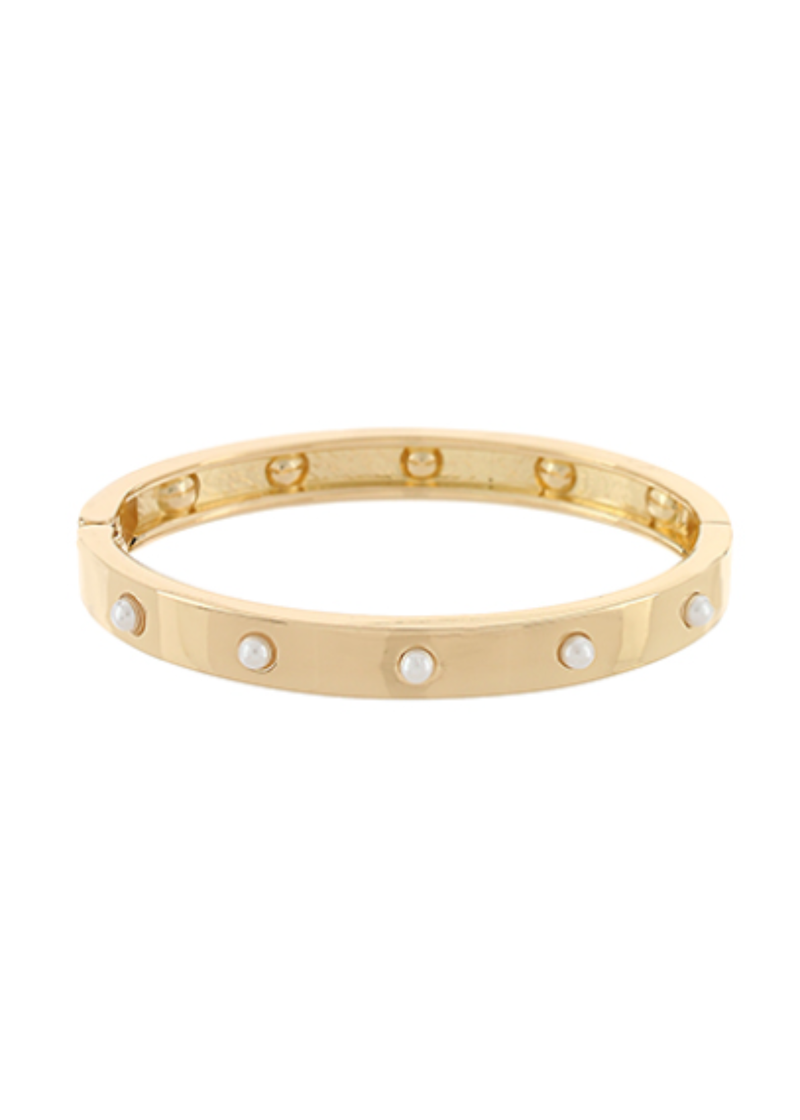 Pearl Station Bangle Bracelet