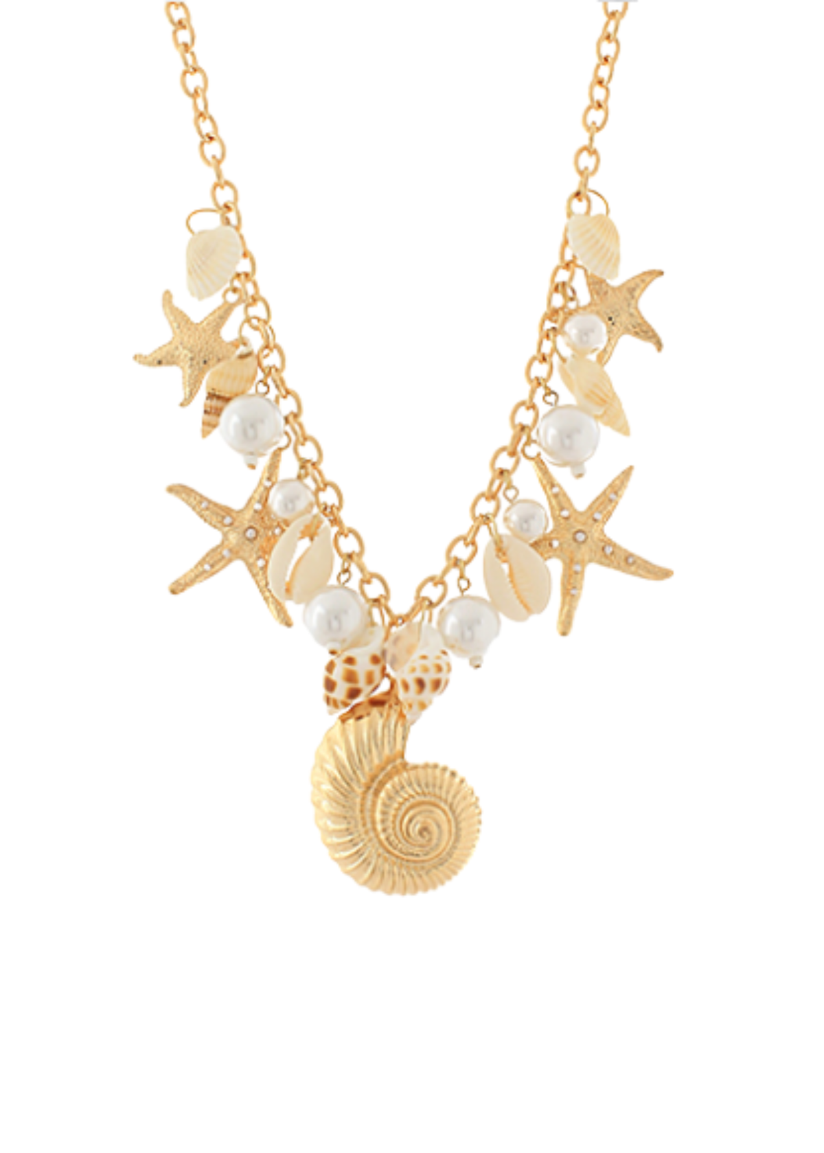 Ammonites & Sealife Multi Charm Necklace
