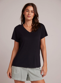 Side Slit V-Neck Tee