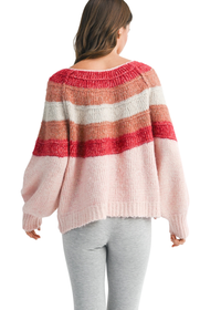 Striped Chunky Knit Pullover Sweater
