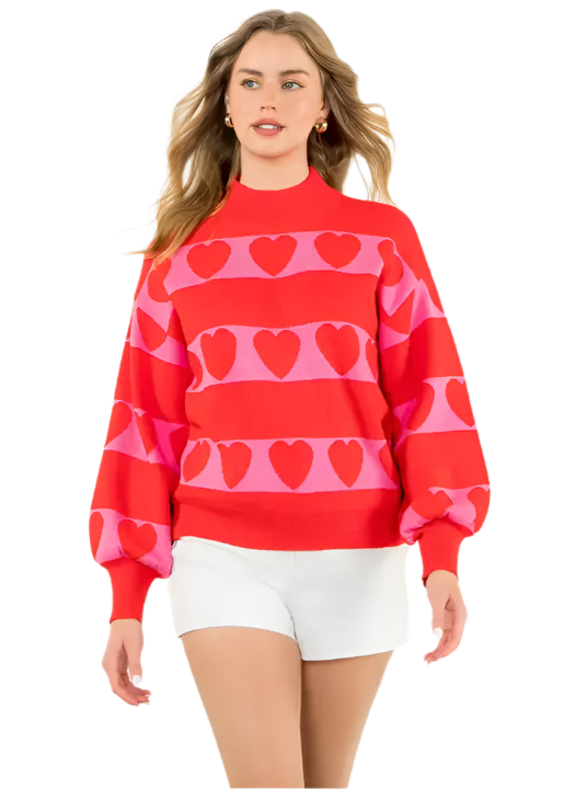 Heart Long Sleeve Sweater