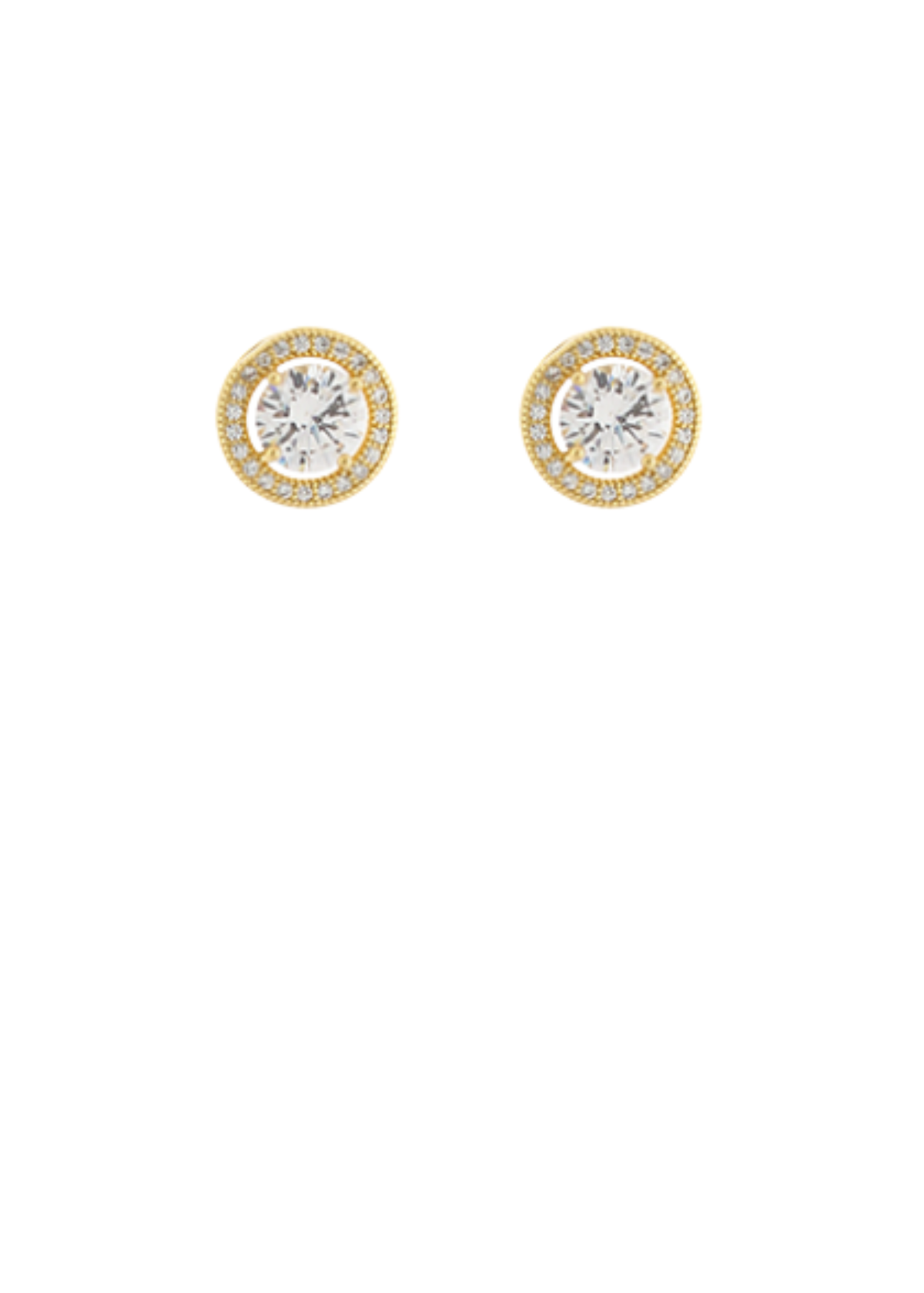 CZ Round Stud Earrings