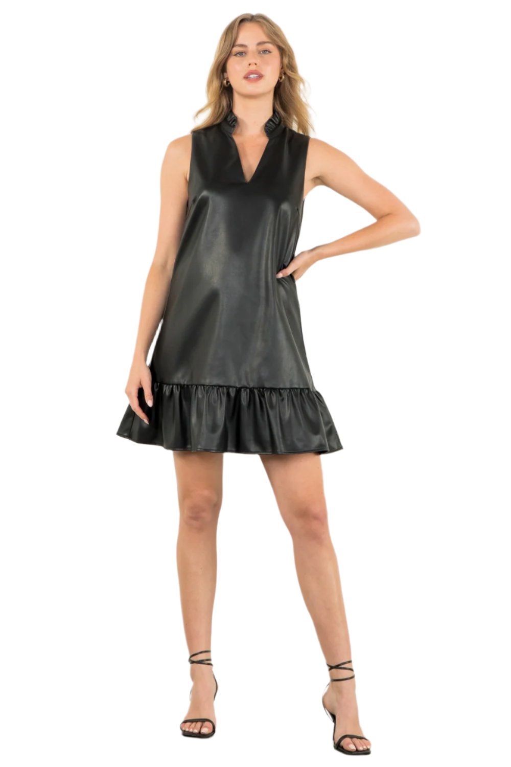 Sarah Faux Leather Dress