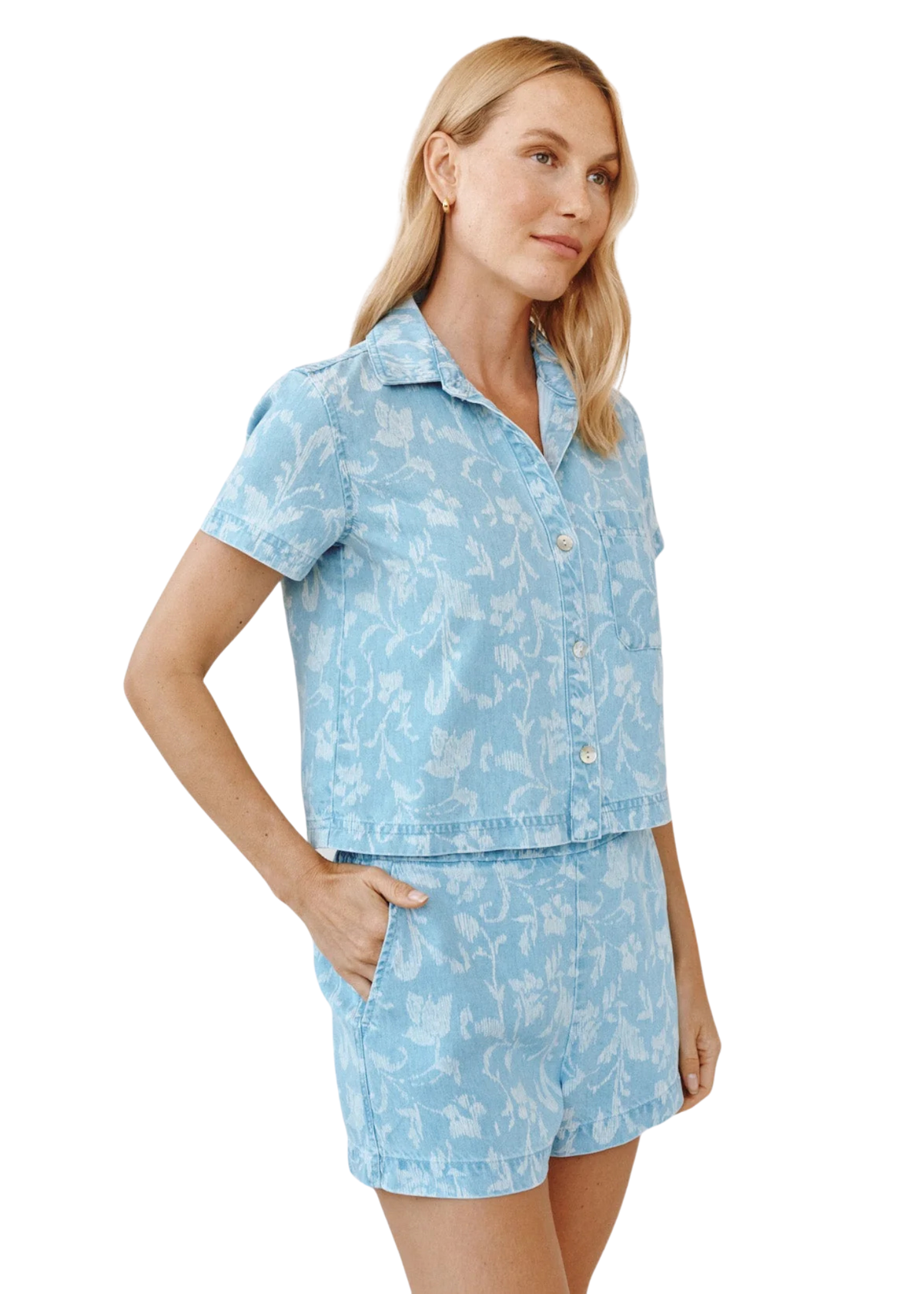 Short Sleeve Pocket Button Down