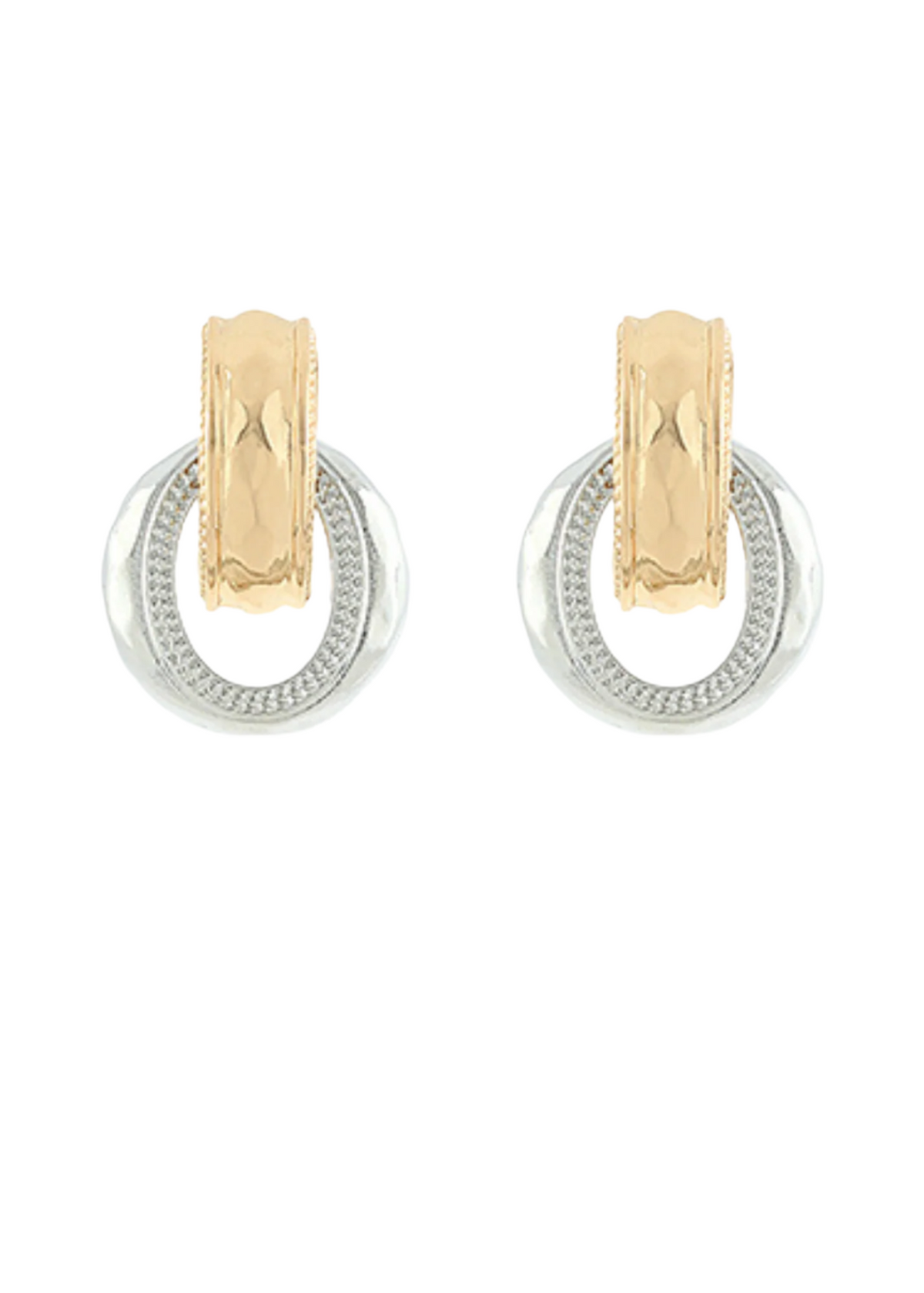Textured Door Knocker Earrings