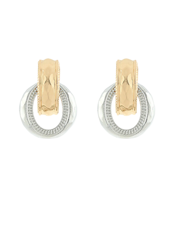 Textured Door Knocker Earrings